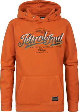 Petrol Industries - Jongens Artwork Hoodie Tinley Park - Oranje - Maat 116