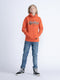 Petrol Industries - Jongens Artwork Hoodie Tinley Park - Oranje - Maat 116