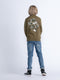 Petrol Industries - Jongens Artwork Sweater Elmhurst - Groen - Maat 140