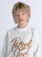 Petrol Industries - Jongens Artwork Sweater Wheaton - Wit - Maat 116