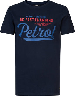 Petrol Industries - Jongens Artwork T-shirt Shore - Blauw - Maat 140