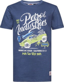 Petrol Industries - Jongens Logoprint T-shirt - Blauw - Maat 176