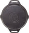 Petromax fp40h-t, skillet, 40 cm, pan met handgrepen, gietijzer, zwart