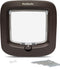 PetSafe® Manual Locking Cat Flap met 4-standen - Wit of Bruin - Voor Katten tot 7 kg - Bruin