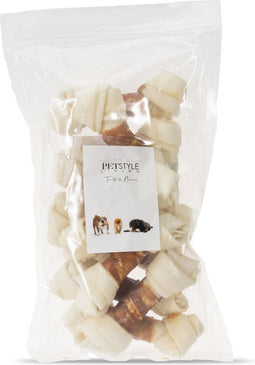 Petstyle Living Geknoopt Bot met Eend - Hondensnacks - 10 Stuks - 12,5-13,5cm