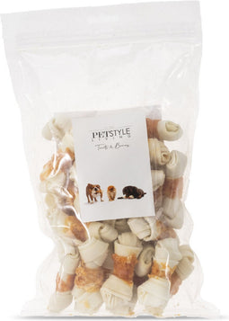 Petstyle Living Geknoopt Bot met Kip - Hondensnacks - 25 Stuks - 6,25-7,5cm