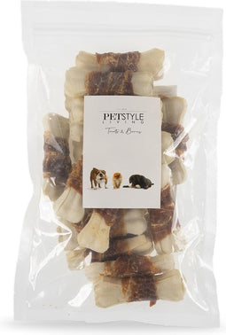 Petstyle Living Geperst Bot met Eend - Hondensnacks - 20 Stuks - 7,5cm