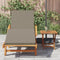 vidaXL - Vouwbare - Ligstoel - met - Wielen - & - Kussen - Taupe - Massief - Acacia