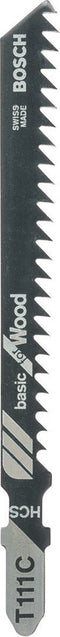 Bosch T 111 C - Decoupeerzaagbladen - HCS voor zacht hout (4-50 mm) - (5 stuks)