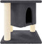 vidaXL - Kattenmeubel - met - sisal - krabpalen - 37 - cm - donkergrijs