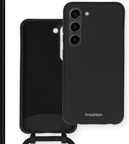 iMoshion Hoesje Geschikt voor Samsung Galaxy S23 Hoesje Met Koord - iMoshion Color Backcover met afneembaar koord - Zwart
