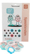PexKids Bicycle sprak kralen Pexkid's Flowers gesorteerd 4-kleurig (12 stuks op kaart)