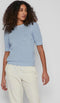 Vila Vidalo - Trui O-neck Korte mouwen - 50% Katoen - Kentucky Blue Dames