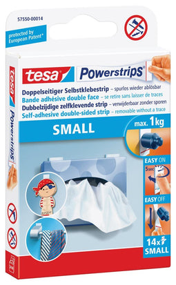 tesa Powerstrips SMALL, draagkracht 1 kg, blister van 14 stuks