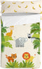Gewatteerd beddengoed met ritssluiting HappyFriday Mr Fox Wild Multicolour 105 x 200 cm