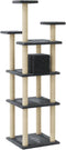 vidaXL - Kattenmeubel - met - sisal - krabpalen - 171 - cm - donkergrijs