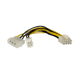 Startech.com - 15 cm 4-Pin naar 8-Pin EPS Voedingsadapter - Multi-color Wit