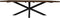 Rechthoekige eettafel tuin - 200x100x76 - Naturel/zwart - Teak/metaal