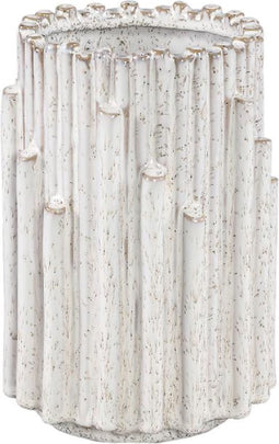 PTMD Bloempot Davion - 14x14x20 cm - Keramiek - Wit