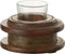 J-Line theelichthouder Haspel - hout - bruin