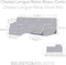 Hoes voor chaise longue met korte armleuning links Eysa JAZ Donker grijs 120 x 120 x 360 cm