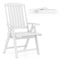 Coast Vouwbare Tuinstoel - Hoge Rugleuning - HDPE kunststof - Weerbestendig - Opvouwbaar - Wit