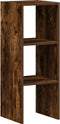 vidaXL - Boekenkast - stapelbaar - 30x30x80 - cm - bewerkt - hout - gerookt - eiken