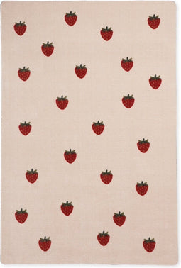 Konges Sløjd Vloerkleed - Strawberry - 90 x 135 cm - Tapijt - Aardbei