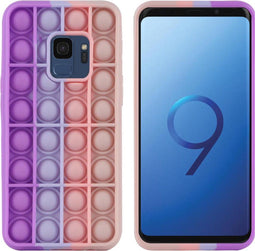iMoshion Hoesje Geschikt voor Samsung Galaxy S9 Hoesje Siliconen - iMoshion Pop It Fidget Toy - Pop It hoesje - Multicolor
