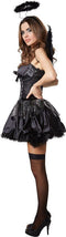 Dressforfun Hete Engel XL - Verkleedkostuum - Mouwloos met strik - Zwart met zilver