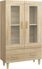 vidaXL - Hoge - kast - 70x31x115 - cm - bewerkt - hout - sonoma - eikenkleurig