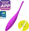 Satisfyer Twirling Joy, tipvibrator met app-bediening, waterdichte, huidvriendelijke siliconen