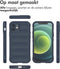iMoshion Hoesje Geschikt voor iPhone 12 Hoesje Siliconen - iMoshion EasyGrip Backcover - Donkerblauw