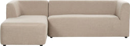 LAXA - Hoekbank 4-zits - Beige - Rechtszijdig - Polyester