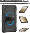 Accezz Rugged Backcover - Tablet Hoes met Schouderstrap - Ingebouwde Screenprotector - Zwart