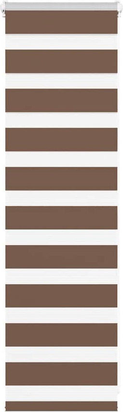 vidaXL - Zebra - rolgordijn - 45x100 - cm - stofbreedte - 40,9 - cm - polyester - bruin