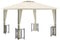 vidaXL - Prieel - met - zijwanden - en - dubbel - dak - 3x4 - m - crèmekleurig
