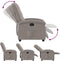 Fauteuil verstelbaar stof taupe