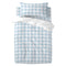 Happy Friday Duvet cover set 2 pieces Vichy blue 100x120 cm (Cot) Blue