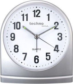 Technoline SL - Wekker Analoog - Snooze-functie Achtergrondverlichting - Zilver