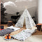 Wereldkaart Tipi Tent Zwart/wit Wigwam Speeltent / 100% katoen / 120 x 120 x 160 / 2 jaar garantie