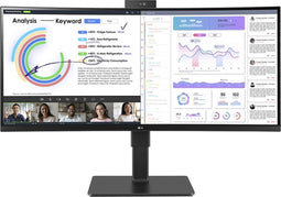 LG 34BQ77QC-B - QHD Curved Ultrawide Monitor - USB-C 90W - RJ45 - 34 Inch - Zwart