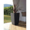 Bloembak - DIVA BASALT - Antracietgrijs - Hoog vierkant - 42 L - 43,5 x 43,5 x H.78,2 cm - EDA -...