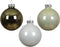 Kerstbal glas d6 cm groen/wit 49st