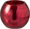 J-Line windlicht Bol Craquele - glas - rood - small