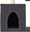 vidaXL - Kattenmeubel - met - sisal - krabpalen - 86 - cm - donkergrijs
