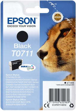 Epson T0711 - Inktcartridge - Origineel - Zwart
