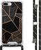 iMoshion Hoesje Geschikt voor iPhone 8 Plus / 7 Plus Hoesje Met Koord - iMoshion Design Hoesje met Koord - Zwart / Meerkleurig / Goud / Black Graphic