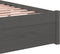 vidaXL - Bedframe - massief - hout - grijs - 75x190 - cm