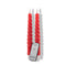 Anna's Collection LED dinerkaarsen swirl - rood - 2x st - 23 cm